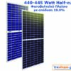 440 watt-445 watt half cell-cut φωτοβολταϊκό πάνελ, πλαίσιο